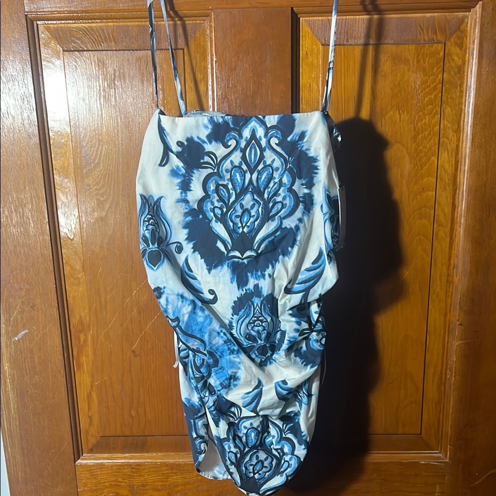 Zara Blue and White Floral Dress
